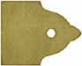 Toeplate,
Isaac Haines, Lancaster County,
with thumbnail finial, brass